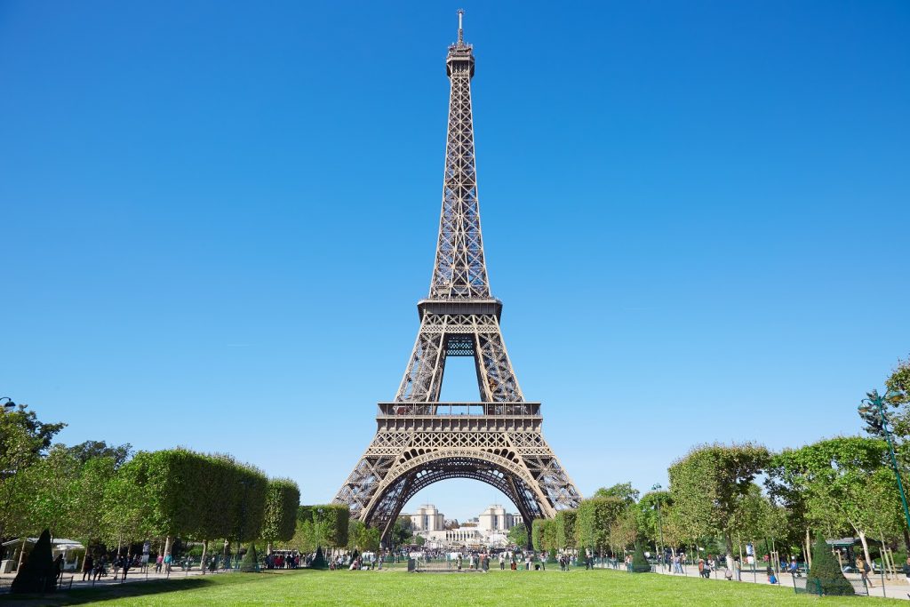 Eiffel Tower, which is made of wrought iron